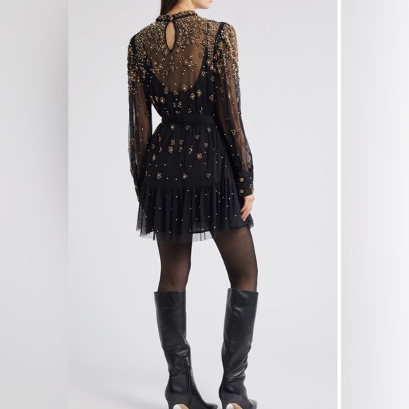 Farm Rio Embroidered Tulle Overlay Mini Dress, Size M - Picture 2 of 11